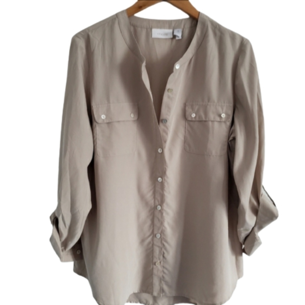 Chico's cream button-down top